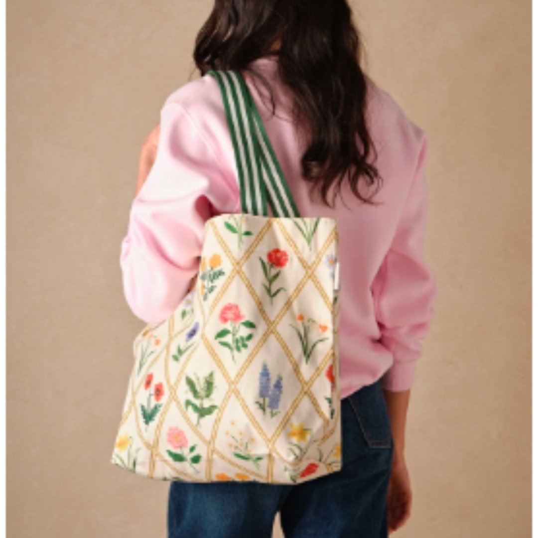 Beautiful Floral Printed Canvas Tote Bag for Women Everyday Fashion - Image 2